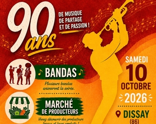 Affiche des 90 ans de la Banda de Dissay