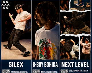 affiche montrant des danseurs de hip hop et expliquant le déroulement de la journée