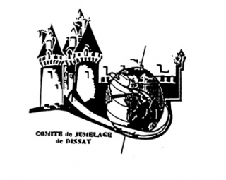 Logo du comité de jumelage comprenant un dessin du château de Dissay