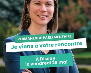Affiche annonçant la permanence avec la photo de Lisa Belluco