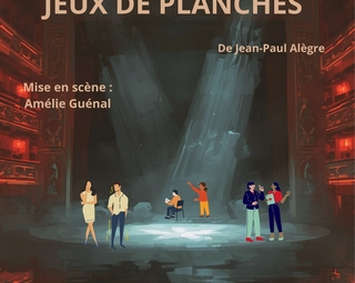 Affiche du spectacle présentant des acteurs sur scène.