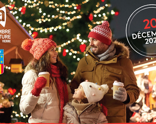 Visuel montrant un couple lors d'un marché de Noël