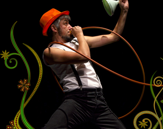 Vue du comédien lors du spectacle