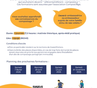 Affiche annoncant les formations de référent composteur