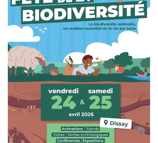 Affiche de la fête de la biodiversité de Grand Poitiers les 24 et 25 avril 2026