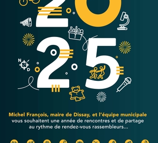 Affiche des voeux 2025 de la municipalité de Dissay