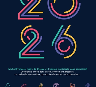 Affiche des voeux 2026 de l'équipe municipale de Dissay