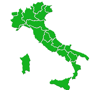 Vue d'une carte de l'Italie