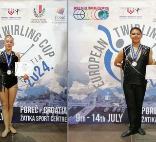 Photos des deux champions lors de la compétition à Porec en Europe