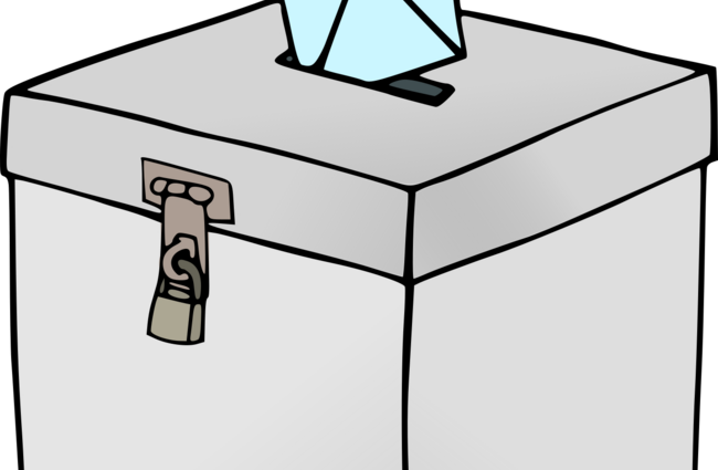 Dessin d'une urne et d'une envloppe de vote