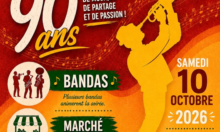 Affiche des 90 ans de la Banda de Dissay