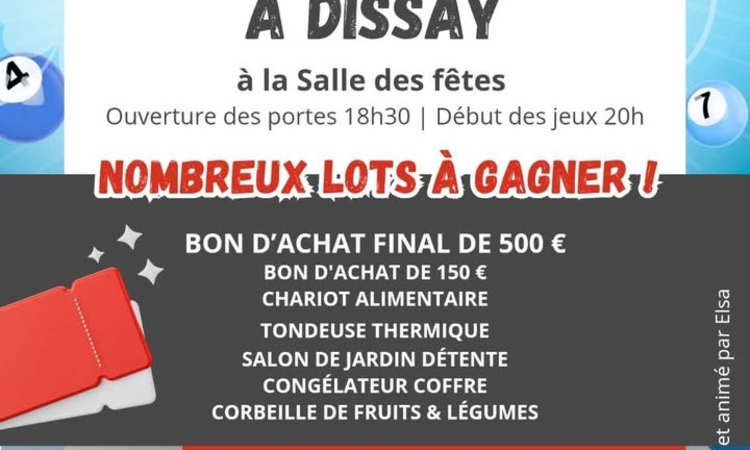 Affiche du loto du 18 avril 2026 à Dissay
