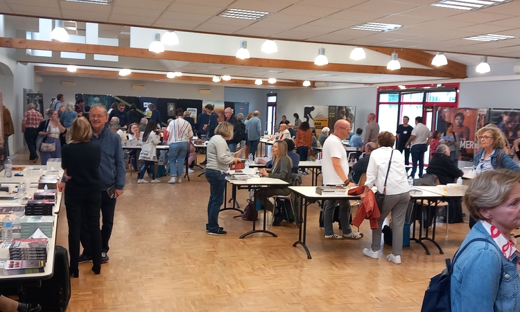 Vue de salon Noir Dissay en septembre 2024 (stands et public)