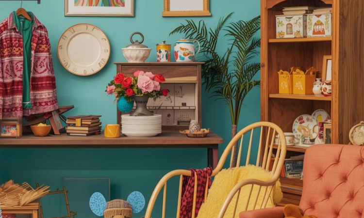 affiche montrant mobiliers et objets de la recyclerie