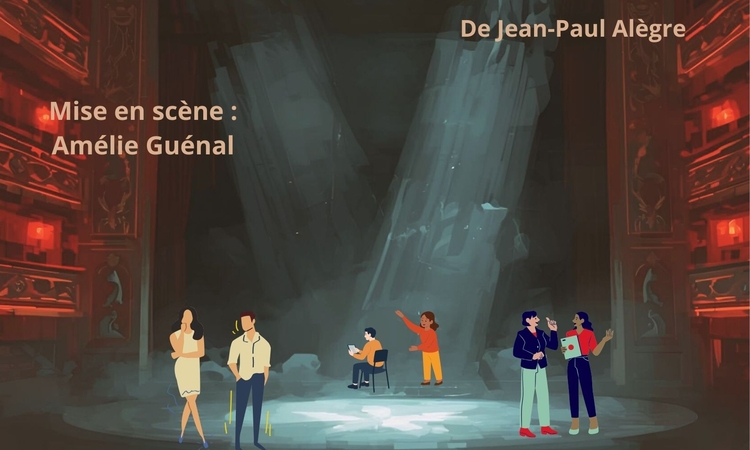 Affiche du spectacle présentant des acteurs sur scène.