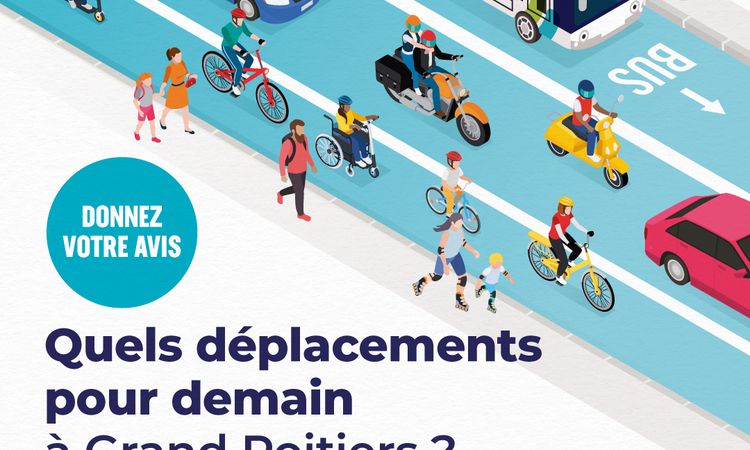 Affiche du plan de mobilité de Grand poitiers