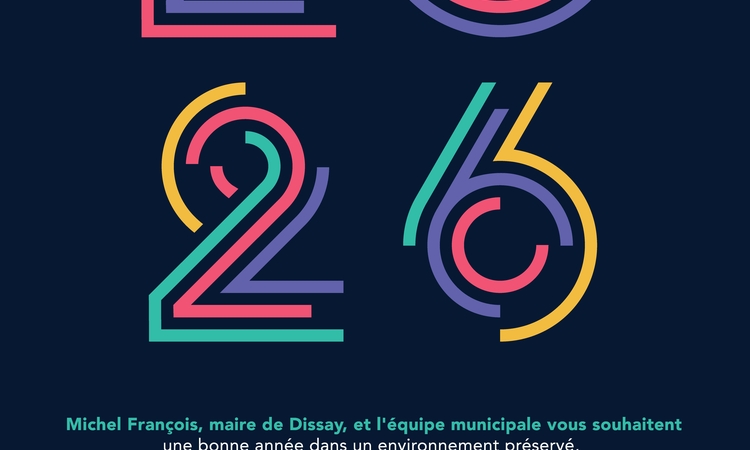 Affiche des voeux 2026 de l'équipe municipale de Dissay