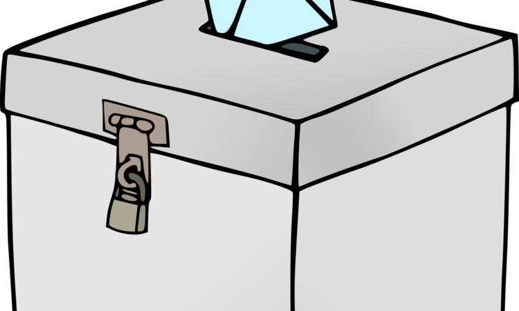 Dessin d'une urne et d'une envloppe de vote