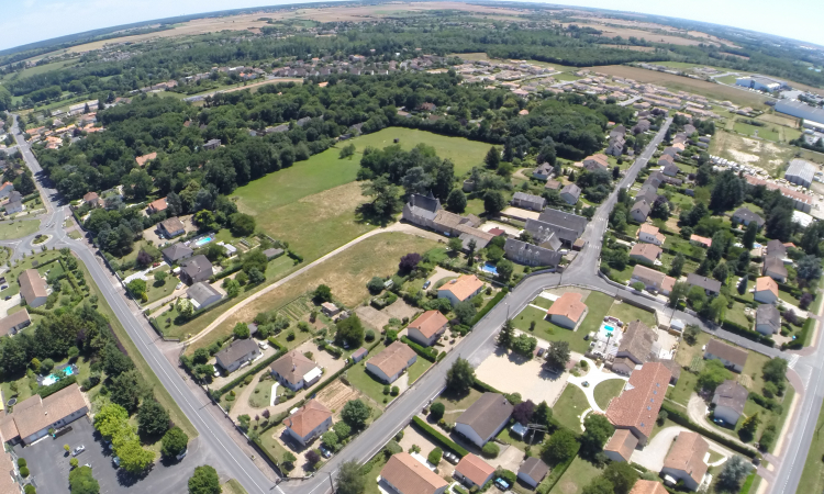 Un quartier de Dissay en vue aérienne